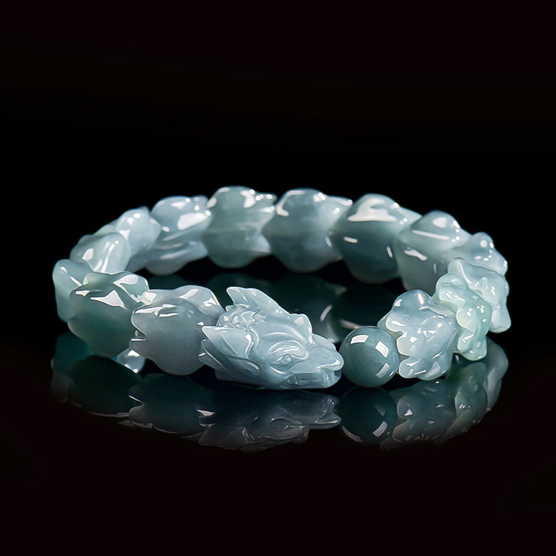 Blue Burmese Jadeite Dragon Br - Bracelets recension och pris