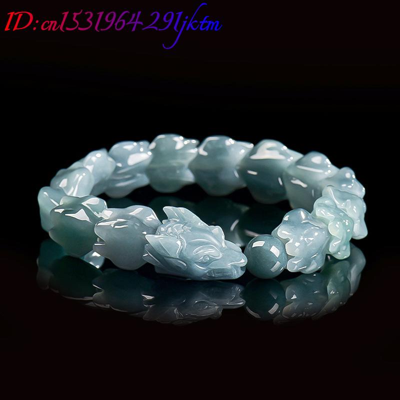 Blue Burmese Jadeite Dragon Br - Bracelets recension och pris