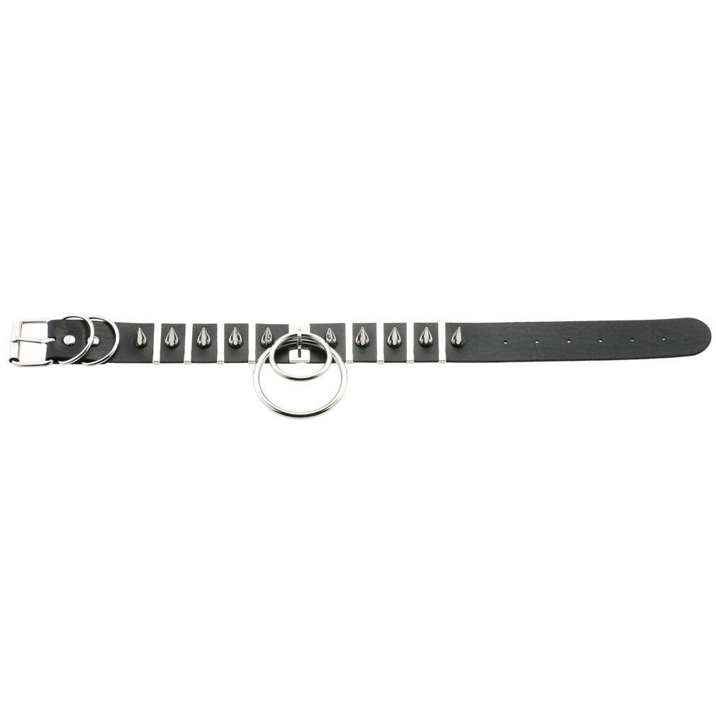 Big Spikes Choker Leather Coll - Goth Punk Spike Choker recension och pris