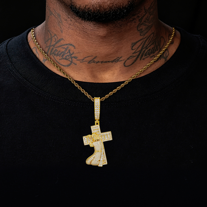 TUHE New Jesus Cross 925 Silve - 925 Sterling Silver Chain Necklace Men recension och pris