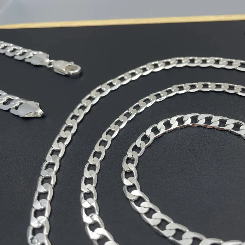 Men's 925 Sterling Silver Neck - Cuban Link Chain 12Mm recension och pris