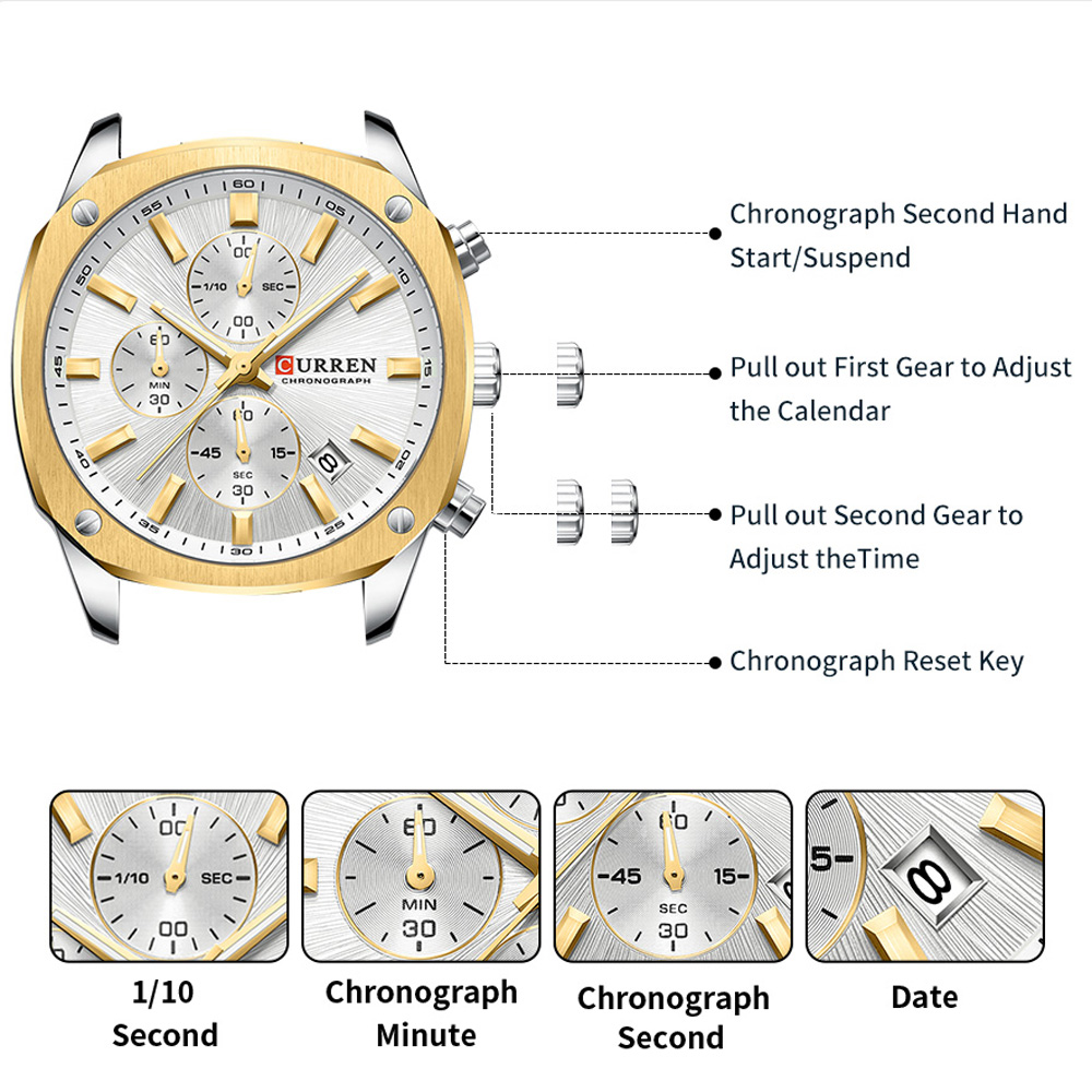 CURREN Modern Men's 42mm Sport - Watch Accessories recension och pris