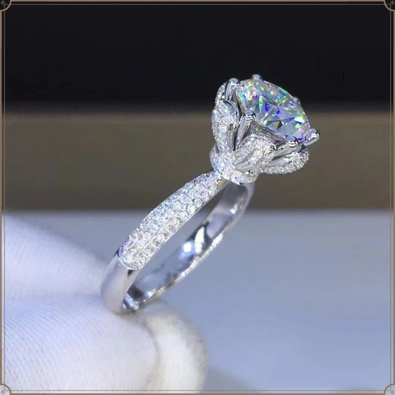 Morganite Ring VVS1 Grade Labo - Moissanite Engagement Ring 1 Carat recension och pris