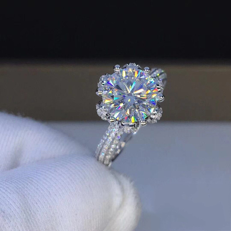 Morganite Ring VVS1 Grade Labo - Moissanite Engagement Ring 1 Carat recension och pris