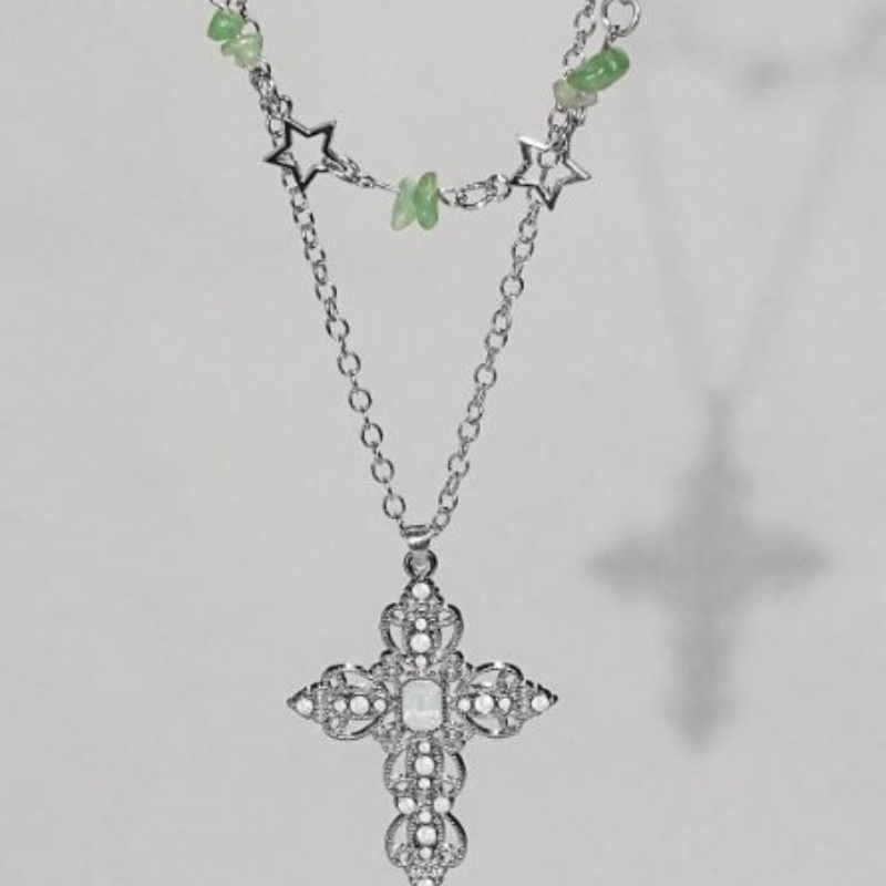 2-piece Y2K double-layer neckl - Layered Pendant Necklace Aesthetic recension och pris