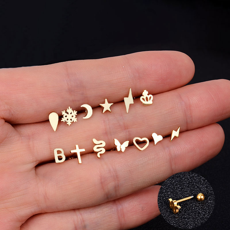 1PC Stainless Steel Mini Studs - Earrings recension och pris
