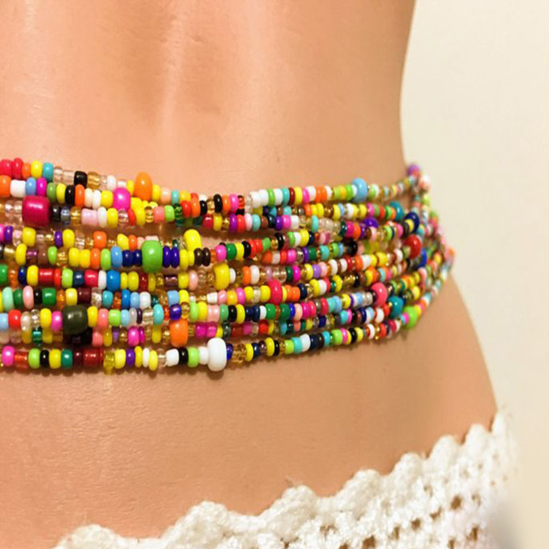 Women Layered Beaded Belly Cha - Body Jewelry recension och pris