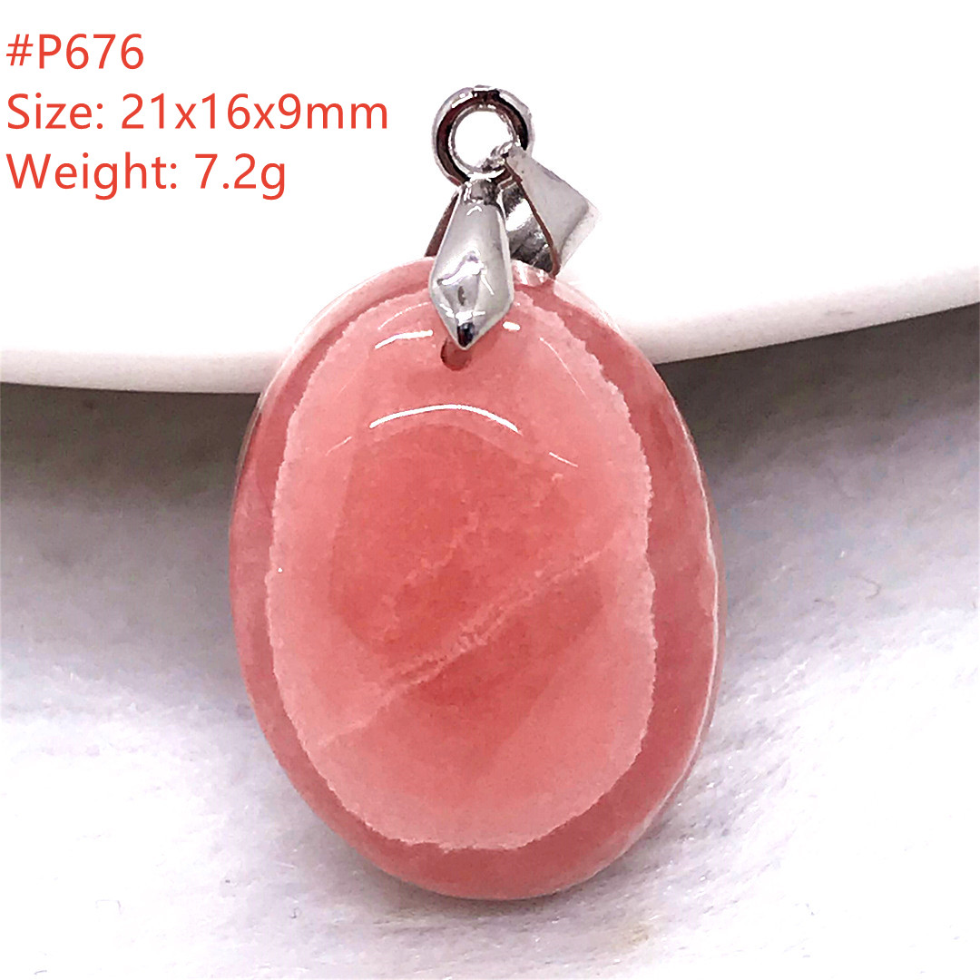 Top Natural Red Rhodochrosite  - Crystal Pendant Necklace Natural Stone recension och pris