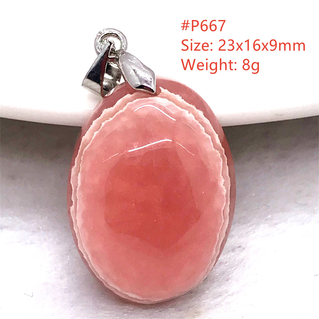 Top Natural Red Rhodochrosite  - Crystal Pendant Necklace Natural Stone recension och pris