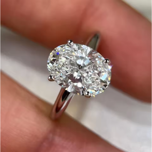 1/2/3 Carat Oval Cut Moissanit - Moissanite Engagement Ring 1 Carat recension och pris