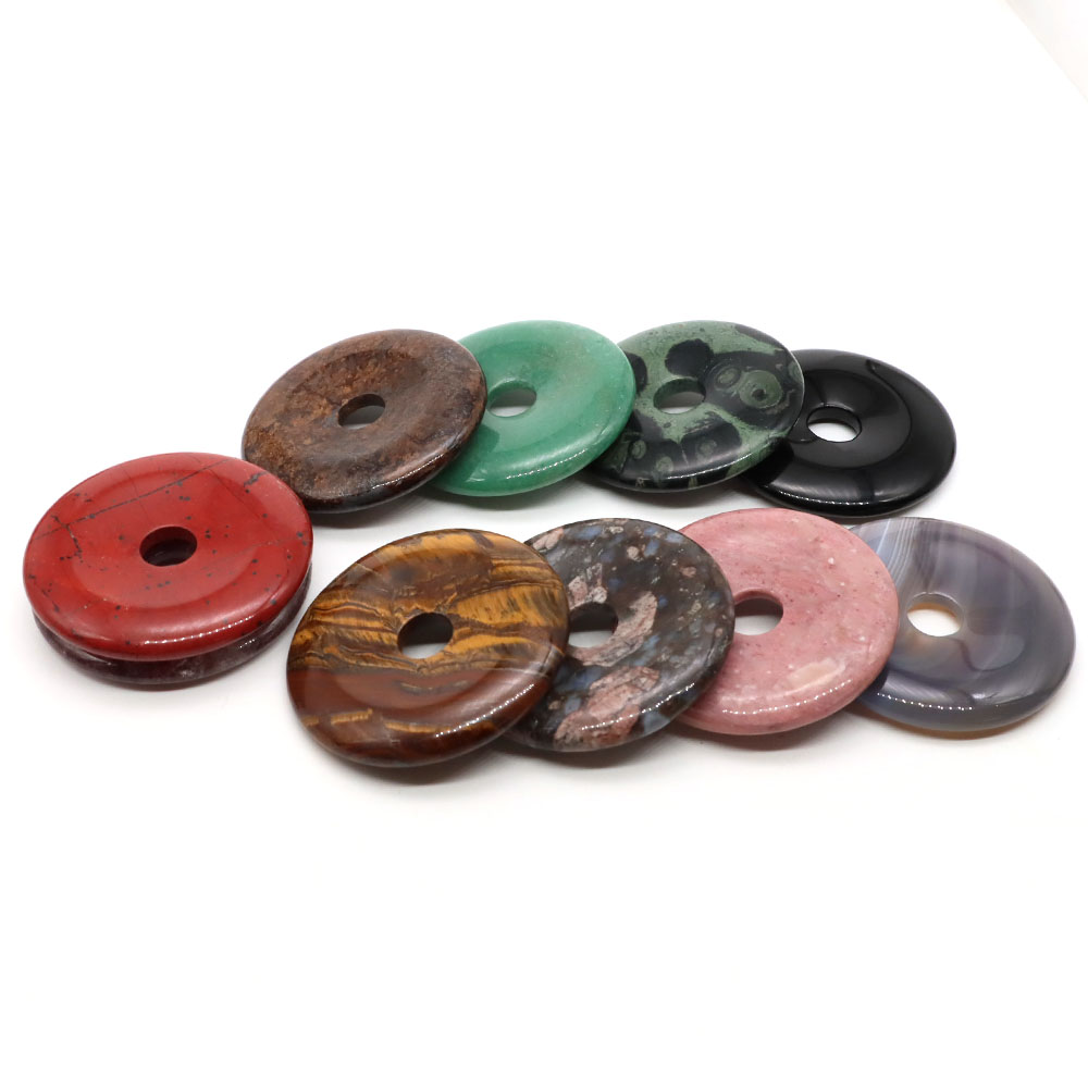 50mm Natural Big Hole Stones T - Crystal Pendant Necklace Natural Stone recension och pris