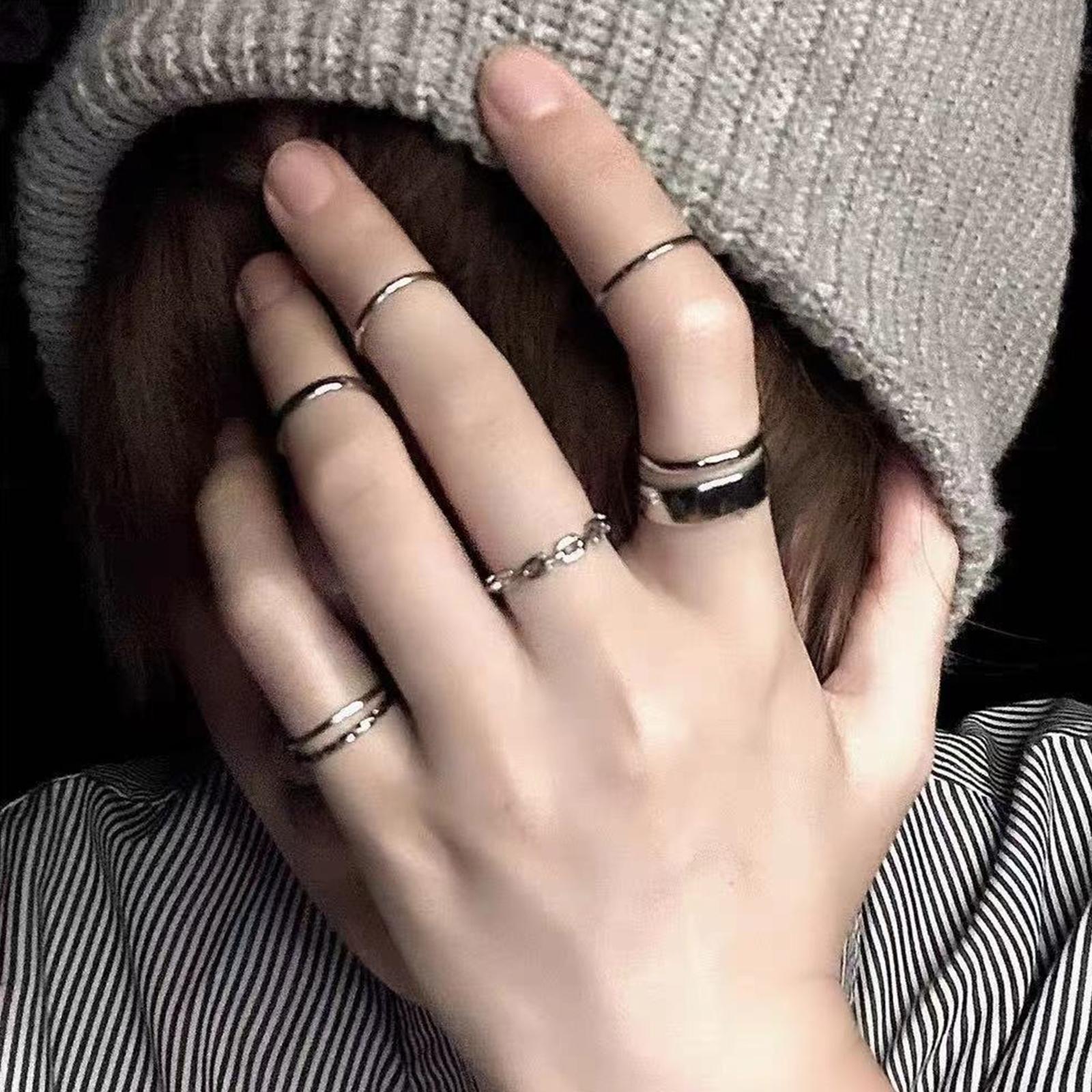Ladies Hip Hop Ring Set Vintag - Vintage Punk Knuckle Rings Set recension och pris